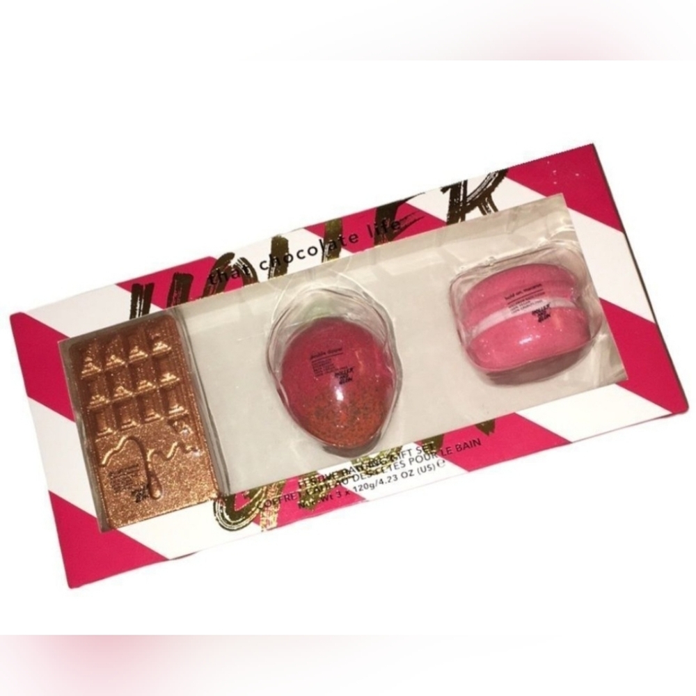 Pink and Gold Bath Bomb Set